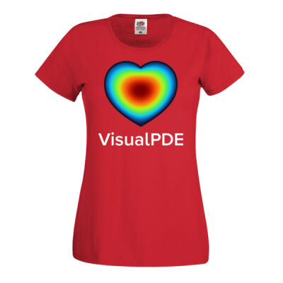 VisualPDE heart T-shirt (Women's fit) Thumbnail